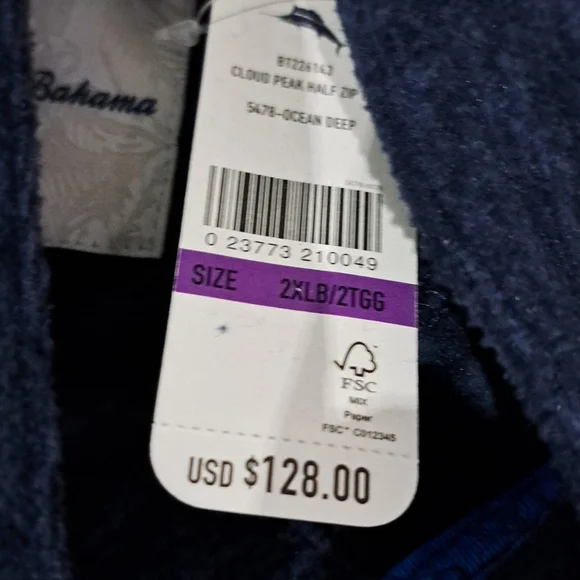 Tommy Bahama Cloud Peak Half Zip Fleece Pullover